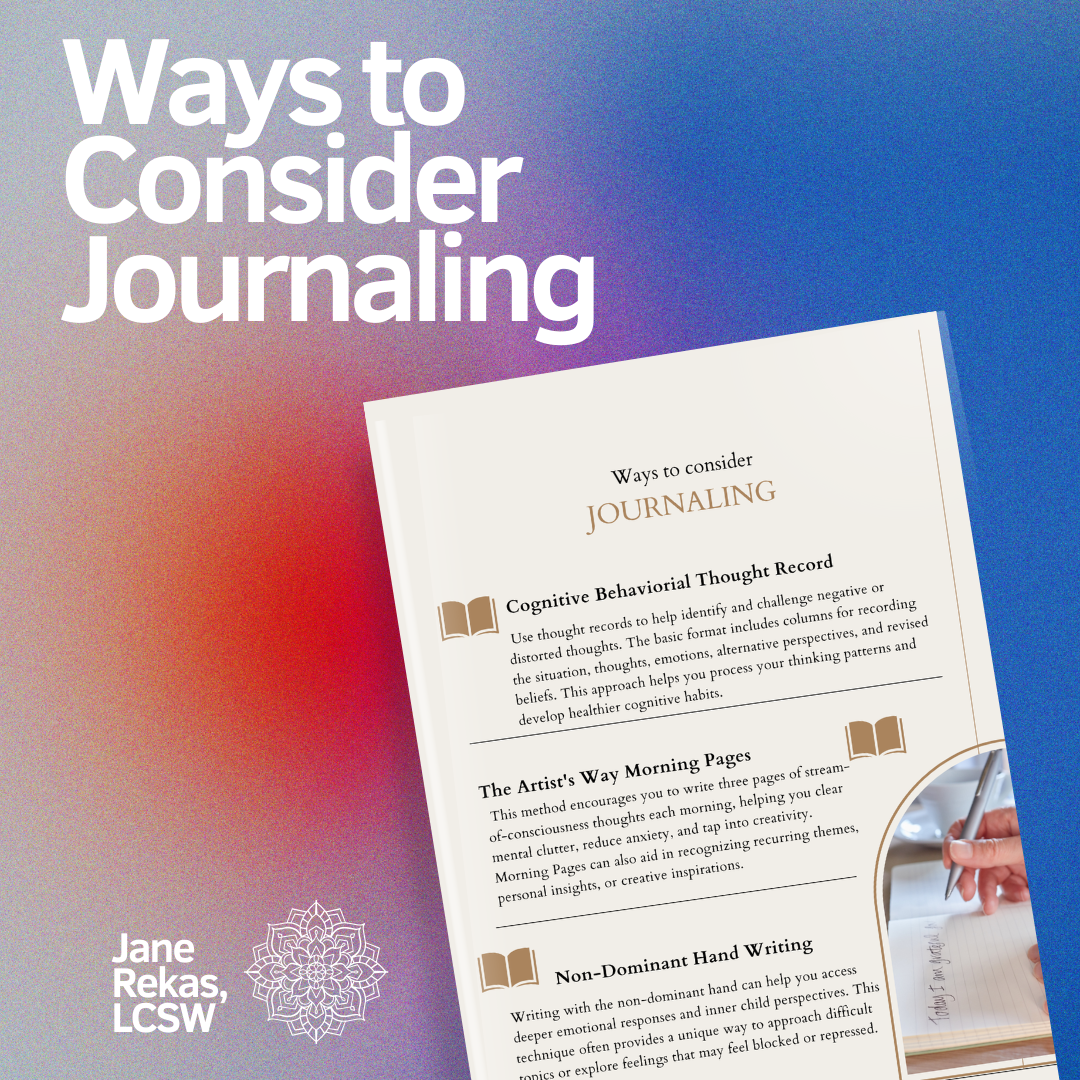 Ways to Consider Journaling